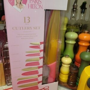 Pink and Gold Kitchen Knife with S